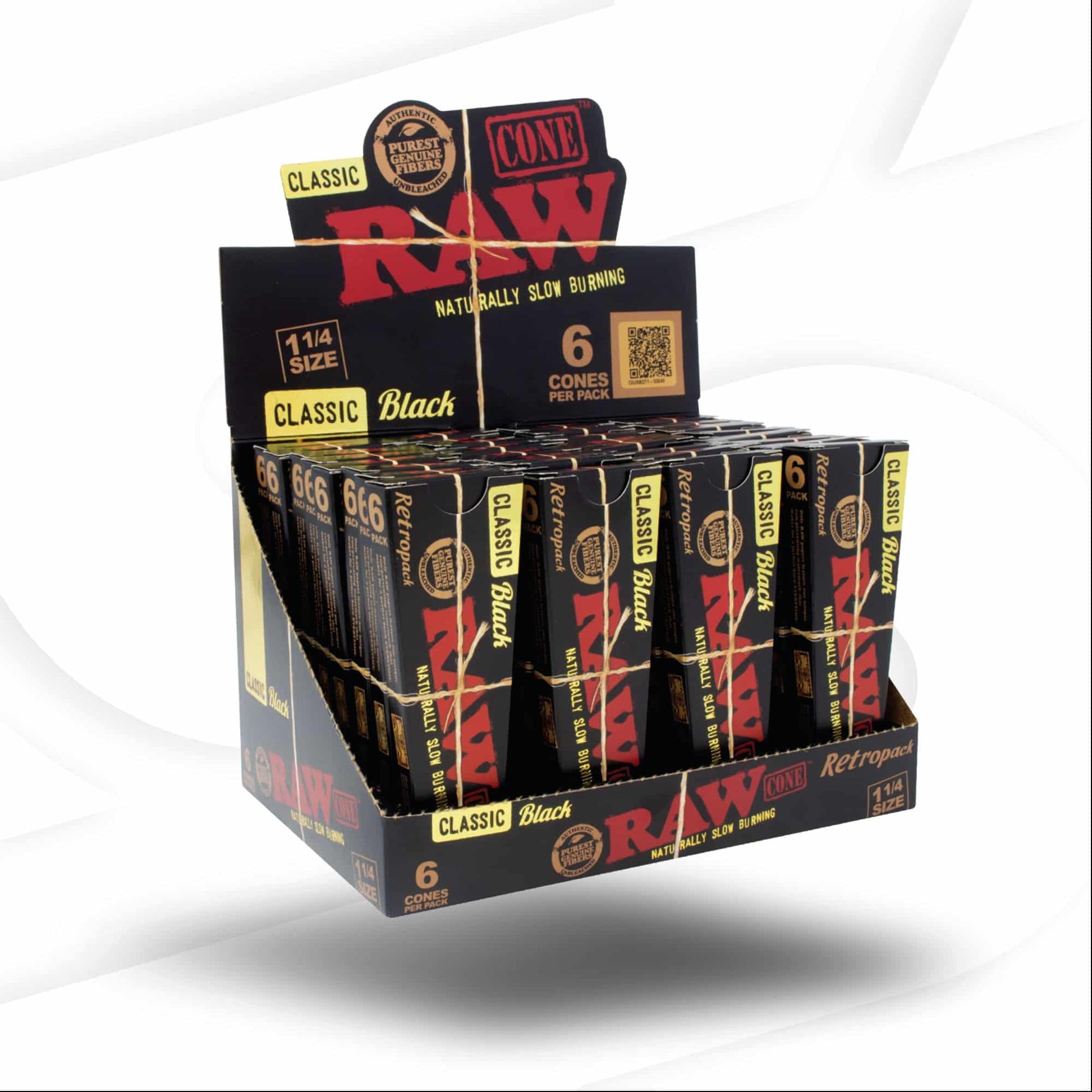 RAW Raw Classic Black King Size 20pk Cones