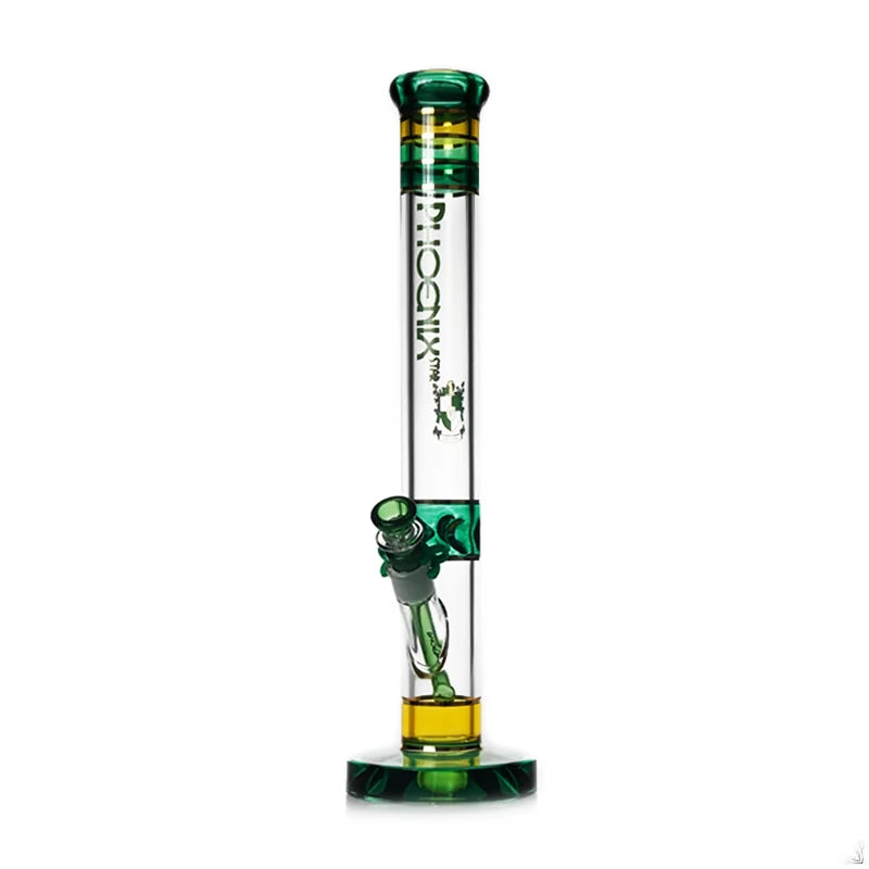 PHX 10" Straight Tube Blood Drip Water Pipe [CXVI] Green