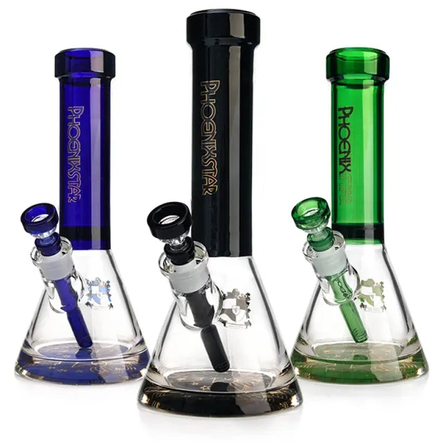 PHX 12" 9mm-Heavy Duty Beaker Water Pipe Black