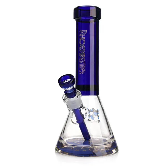 PHX 12" 9mm-Heavy Duty Beaker Water Pipe Blue